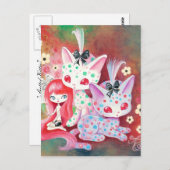 Gepunktete Kätzchen Postkarte (Vorne/Hinten)