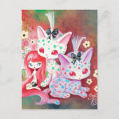 Gepunktete Kätzchen Postkarte (Vorderseite)