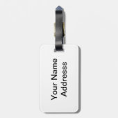 Gepunktete Katze Gepäckanhänger (Rückseite vertikal)