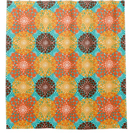 Gepunktete Kreise Duschvorhang (Vorderseite)