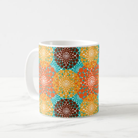 Gepunktete Kreise Kaffeetasse (Vorderseite Links)