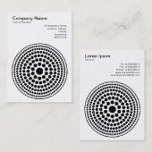 Gepunktete Kreise - Schwarz auf Weiß Visitenkarte (Vorne/Hinten)