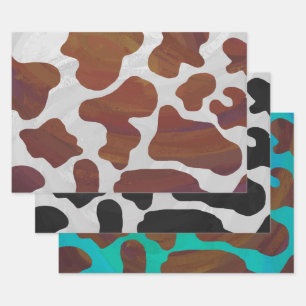 Gepunktete Kuh Geschenkpapier Set