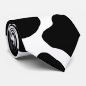 Gepunktete Kuhausdruck, Kuhmuster, Tierhaar Krawatte (Gerollt)