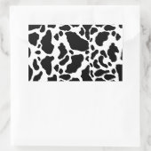 Gepunktete Kuhausdruck, Kuhmuster, Tierhaar Rechteckiger Aufkleber (Tasche)