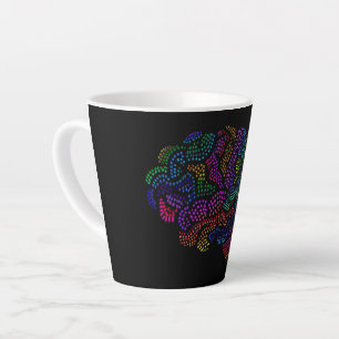Gepunktete latte Tasse des Gehirns