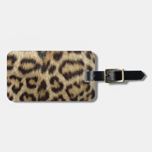 Gepunktete Leopard-Haut Gepäckanhänger (Vorderseite horizontal)