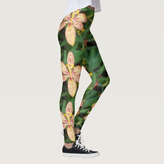 Gepunktete Leopard-Lilie Leggings (Rechts)