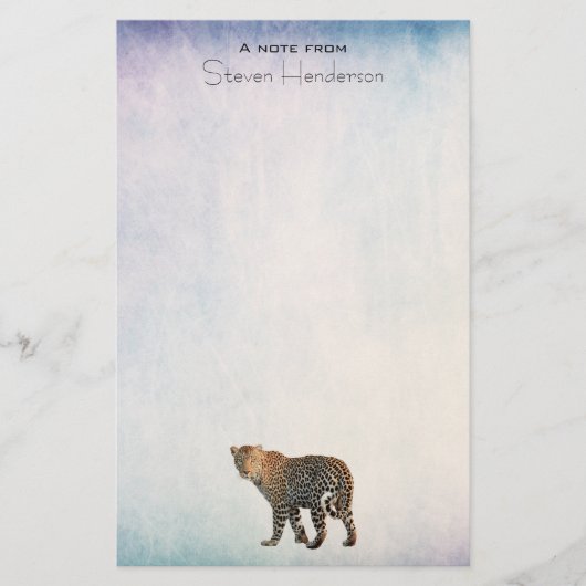 Gepunktete Leopard Wild Cat Fotografie Briefpapier (Vorderseite)