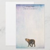 Gepunktete Leopard Wild Cat Fotografie Briefpapier (Vorne/Hinten)