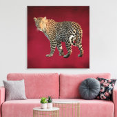 Gepunktete Leopard Wild Cat Fotografie Leinwanddruck (Insitu (Wohnzimmer))