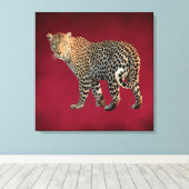 Gepunktete Leopard Wild Cat Fotografie Leinwanddruck (Insitu (Holzboden))