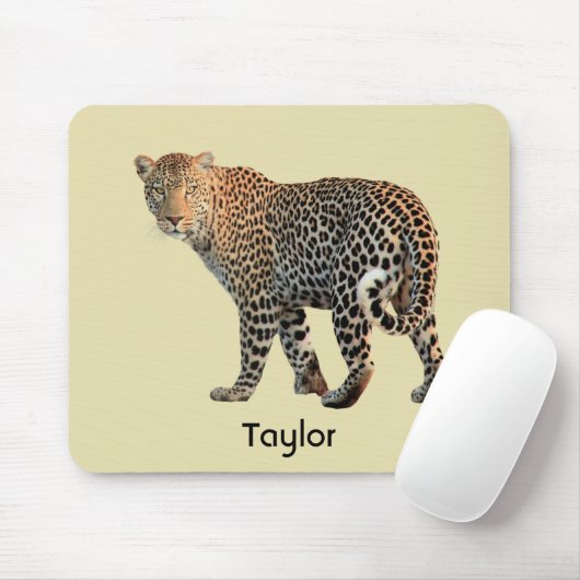 Gepunktete Leopard Wild Cat Fotografie Mousepad (Mit Mouse)