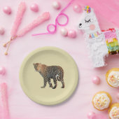 Gepunktete Leopard Wild Cat Fotografie Pappteller (Party)