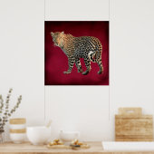 Gepunktete Leopard Wild Cat Fotografie Poster (Küche)