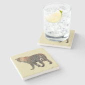 Gepunktete Leopard Wild Cat Fotografie Steinuntersetzer (Seitenansicht)