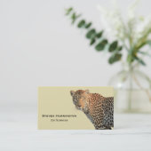 Gepunktete Leopard Wild Cat Fotografie Visitenkarte (Stehend Vorderseite)