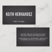 gepunktete / Linien (schwarz) Visitenkarte (Vorne/Hinten)