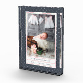 gepunktete Marine | Baby Birth Stats & Fotoblock (Rechts)