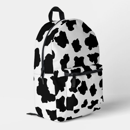 Gepunktete Moo Cow Dutch Holstein Bedruckter Rucksack (Rückseitige Ecke links)