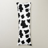 Gepunktete MOO-Kuh-Holländer-Holstein-Tier-Stellen Seitenschläferkissen (Vorderseite Vertikal)