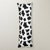 Gepunktete MOO-Kuh-Holländer-Holstein-Tier-Stellen Seitenschläferkissen (Rückseite (Vertikal))