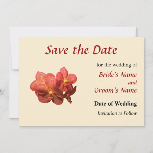 Gepunktete Orchiale Save the Date (Vorderseite)