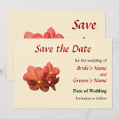 Gepunktete Orchiale Save the Date (Vorne/Hinten)