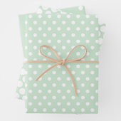 Gepunktete Papierfolien aus Pastel grün Geschenkpapier Set (Beispiel)