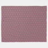 Gepunktete rosa Feder Boho  Fleecedecke (Vorderseite (Horizontal))