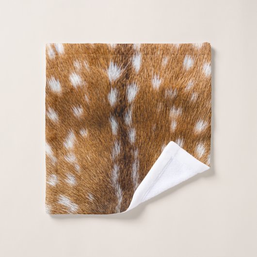 Gepunktete Rotwildpelzbeschaffenheit Badhandtuch Set (Waschlappen)