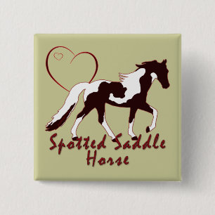 Gepunktete Sattelhörer Button