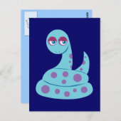 Gepunktete Schlange Postkarte (Vorne/Hinten)