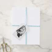 Gepunktete Schnurrhaar-Geschenknote Geschenkanhänger (Mit Garn)
