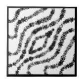 Gepunktete schwarze Boxen auf der Weißen Modernen Fliese (Vorderseite)