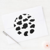 Gepunktete schwarze Kuh-Aufkleber Runder Aufkleber (Umschlag)