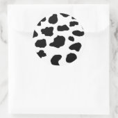 Gepunktete schwarze Kuh-Aufkleber Runder Aufkleber (Tasche)