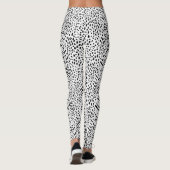 Gepunktete Schwarzweiss-Leggings Leggings (Rückseite)