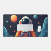 Gepunktete Spaceman Desk Mat Schreibtischunterlage (Tastatur & Maus)