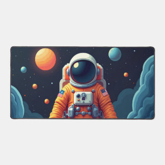 Gepunktete Spaceman Desk Mat Schreibtischunterlage