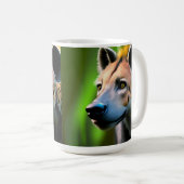 Gepunktete Stalking Hyena, die seine Beute beobach Kaffeetasse (VorderseiteRechts)