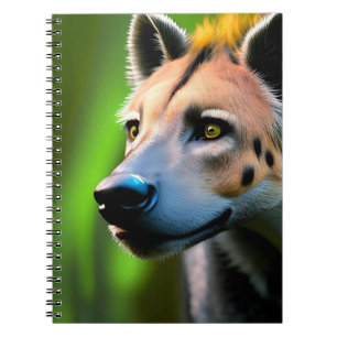 Gepunktete Stalking Hyena, die seine Beute beobach Notizblock
