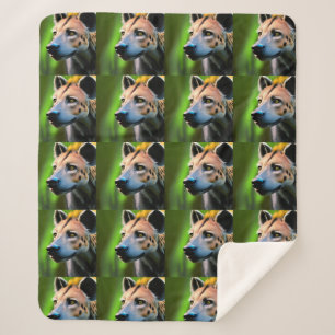 Gepunktete Stalking Hyena, die seine Beute beobach Sherpadecke
