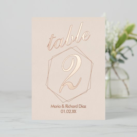 gepunktete Tischnummer an der Grenze (Stehend vorne)