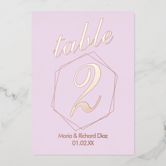 gepunktete Tischnummer an der Grenze (Vorderseite)