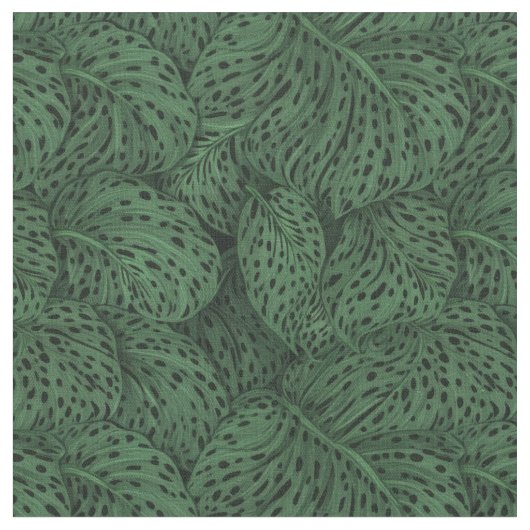 Gepunktete tropische Pflanze Stoff (Nahaufnahme)