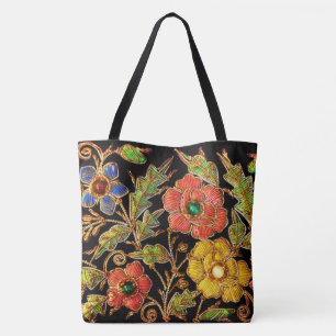 Gepunktete viktorianische Blumen Tasche
