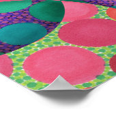 Gepunktete Weinkultur und Abstrakte Kunst Poster (Ecke)