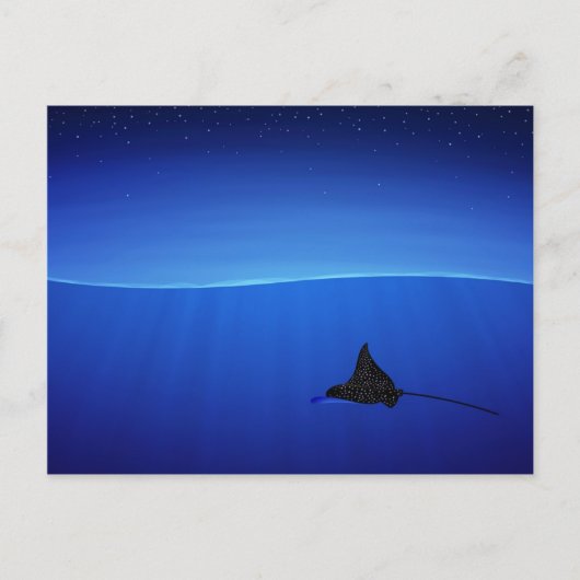 Gepunkteter Adlerrochen, Aetobatus narinari Postkarte (Vorderseite)