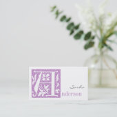 Gepunkteter Brief A Mit Monogramm Visitenkarten Visitenkarte (Stehend Vorderseite)